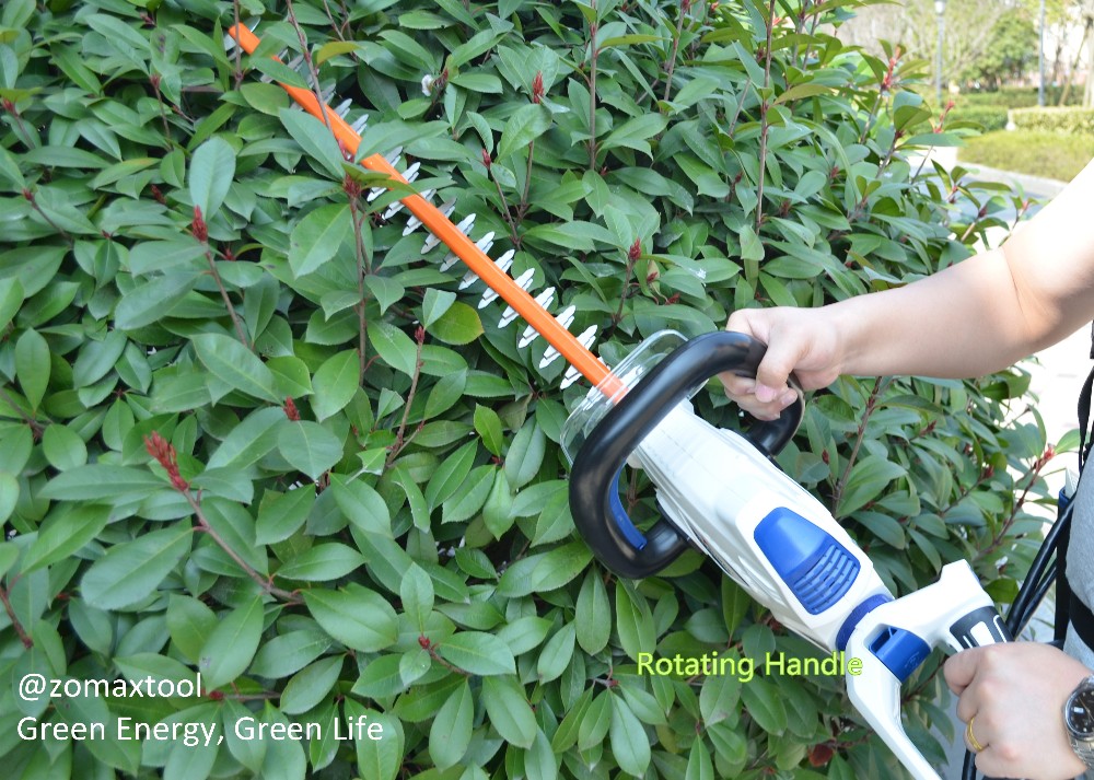 ZOMAX ZMDH531 25inch 58volt Li-ion battery powered cordless Hedge trimmer with rotating handle two blade 2.0AH ថ្ម