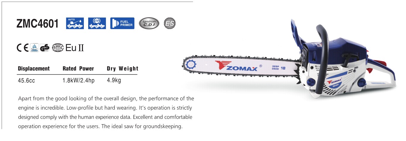 ZOMAX ZMC4601 46cc 2 stroke chainsaw dolmar chainsaw faritra