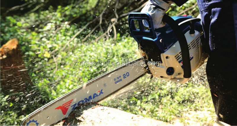 ZOMAX 5200 Chainsaw 52cc পেট্রোল ইঞ্জিন চেইন সওচেন করাত পাঠানোর জন্য প্রস্তুত