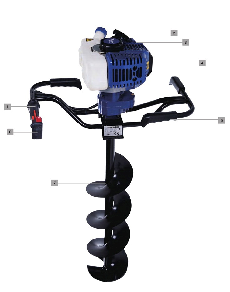 Gasoline earth auger for agriculture india auger bit price
