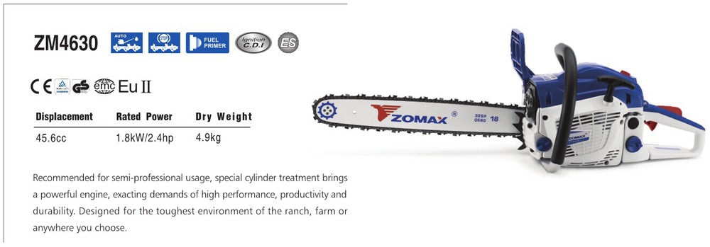 ZOMAX wood tool timberpro chainsaw