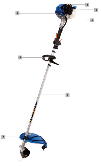 New model 25.4cc petrol grass trimmer,brush cutter head on wholesale