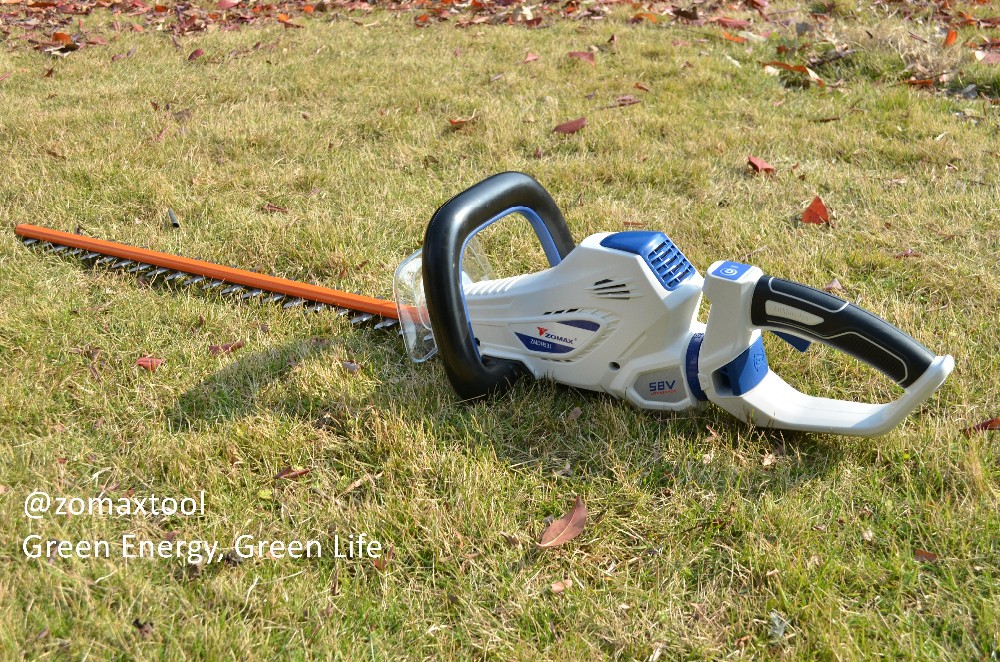 ZOMAX ZMDH531 25inch 58volt Li-ion battery powered cordless Hedge trimmer with rotating handle dual blade 2.0AH battery