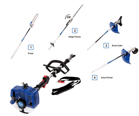 Zomax 2 stroke 25.4cc gasoline tree pruning tool 4 in 1 with CE from manufacturer